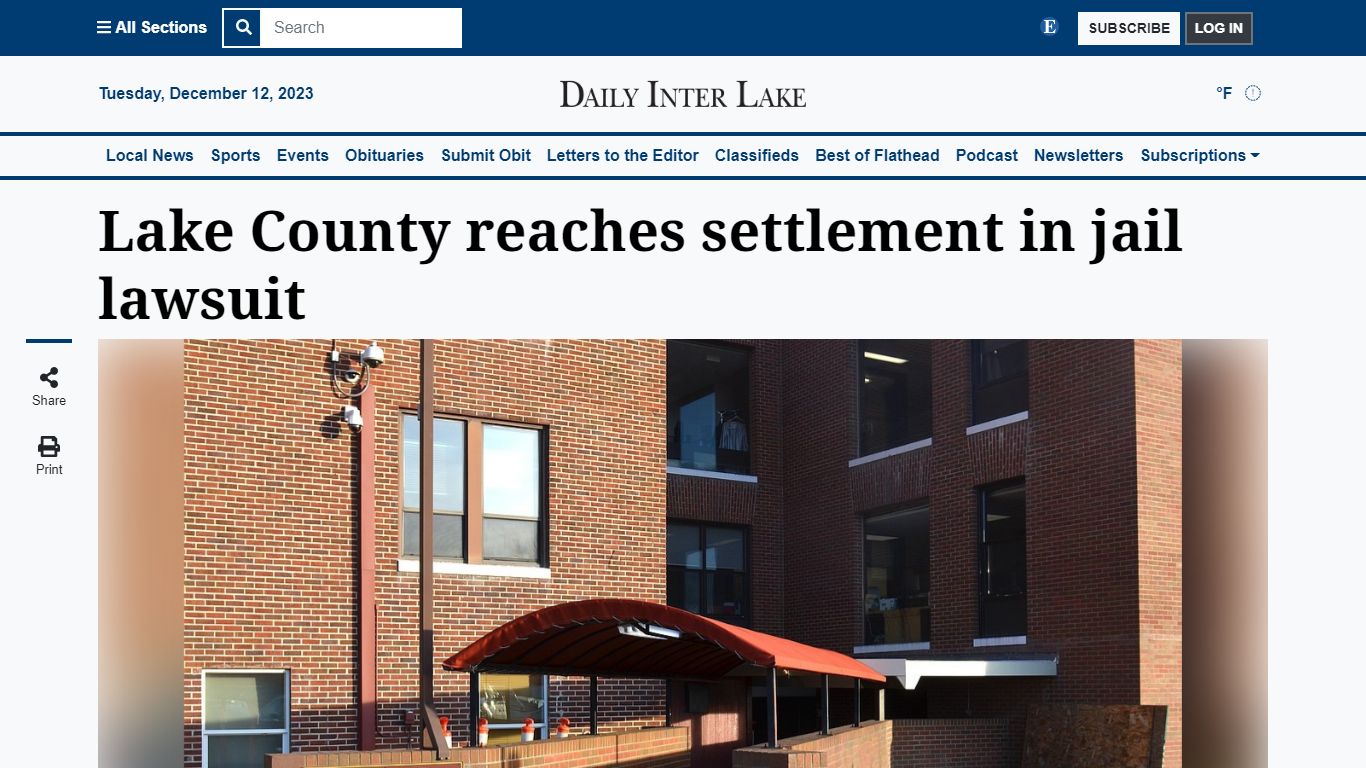 Lake County reaches settlement in jail lawsuit